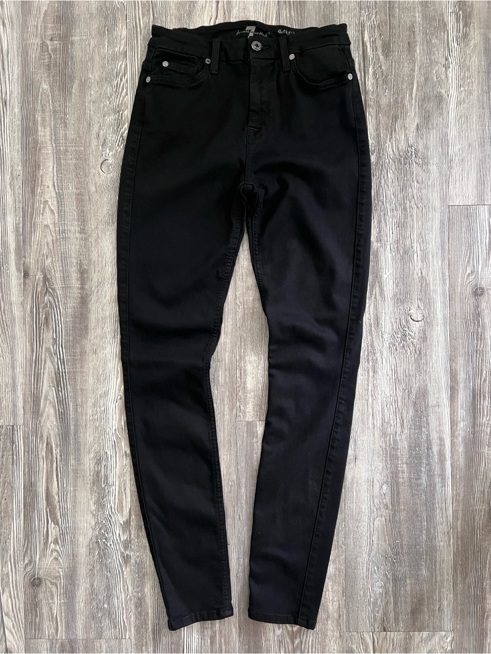 7 For All Mankind Black Skinny Jeans